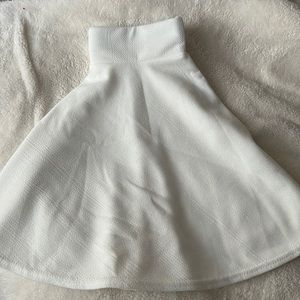White skater skirt
